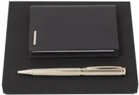 Set stilou și caiet Hugo Boss Sophisticated - Negru și auriu