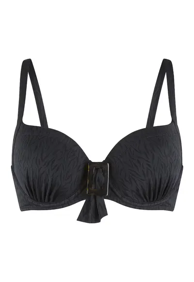 Sutien de baie cu sustinere metalica - Negru