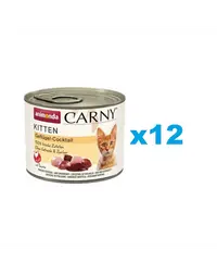 ANIMONDA Carny Kitten Poultry Cocktail 12x200 g hrana pisoi, cocktail de pasare