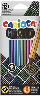 Creioane colorate Carioca - Metallic, 12 culori