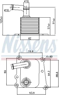 Radiator Ulei Termoflot Potrivit Ford Fiesta, Fiesta Iv, Fiesta Minivan, Focus I, Galaxy Ii, Mondeo Iv, S-Max, Tourneo Connect, Transit Connect 1.8d 08.98-06.15
