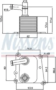 Radiator Ulei Termoflot Potrivit Ford Fiesta, Fiesta Iv, Fiesta Minivan, Focus I, Galaxy Ii, Mondeo Iv, S-Max, Tourneo Connect, Transit Connect 1.8d 08.98-06.15