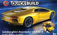 Model asamblat Airfix Modern: mașini - QUICKBUILD Lamborghini Aventador - Yellow - Asamblare fără lipici