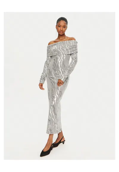 Rochie de cocktail argintiu