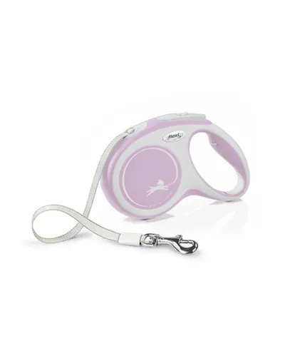 FLEXI New Comfort lesa automata cu banda pentru caini, roze, marimea M, 5 m
