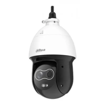 Camera Termica Hibrid Dahua TPC-SD2241-B3F4-DW-S2, Thermal 3.5 mm, 4MP, detectie termica si fum, alarma, microfon, difuzor, slot card, PoE+