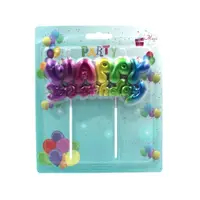 Lumânare party multicoloră Happy Bitrhday