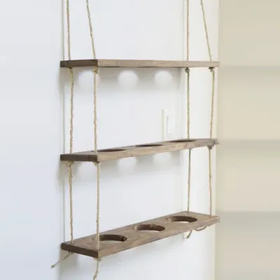 Raft suspendat GAR006, nuc, 60x1,3x13 cm