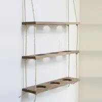 Raft suspendat GAR006, nuc, 60x1,3x13 cm
