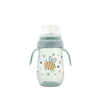 Biberon cu gat larg si manere Lorelli My Friend Iceberg Green 260 ml