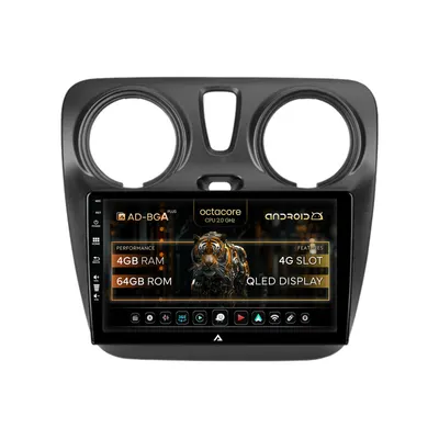 Navigatie Dacia Dokker Lodgy, Android, A-Octacore 4GB RAM + 64GB ROM, 9 Inch - AD-BGA9004+AD-BGRKIT376V2