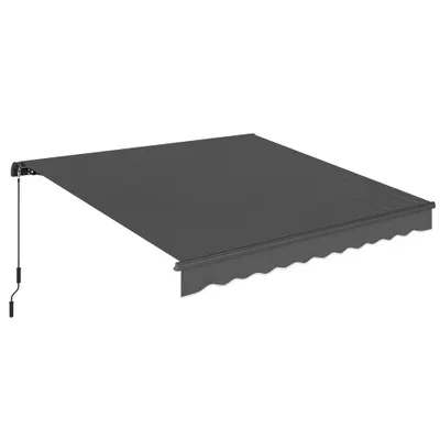 Outsunny Markiză cu brațe articulare 350 x 300 cm, markiză cu manivelă & suport de perete inclus, unghi reglabil | Aosom Romania