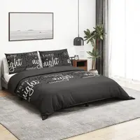 Gossi set cu husa de pilota, negru, 225x220 cm, bumbac