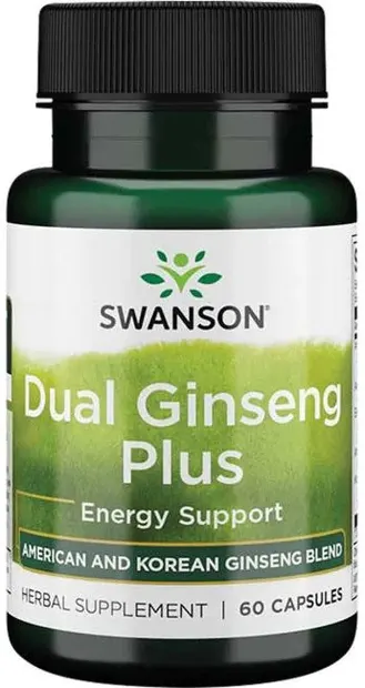 Dual Ginseng Plus, 60 capsule, Swanson