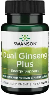 Dual Ginseng Plus, 60 capsule, Swanson