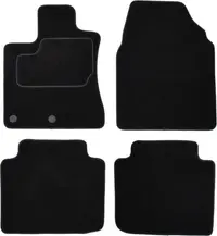 Covor podea MAMMOOTH Velours, 4 buc., fata spate, set, culoare neagra, potrivit NISSAN QASHQAI I 11.06-04.14, Off-road SUV, 5 places