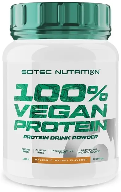 100% Vegan Protein, alune și nuci, 1000 g, Scitec Nutrition