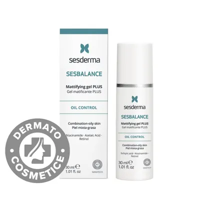 Gel matifiant pentru ten mixt si gras Plus Sesbalance, 30ml, Sesderma