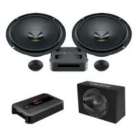 Pachet difuzoare auto usi Fata cu subwoofer MINI 2007-2016 Hertz Dieci Pro 840 W