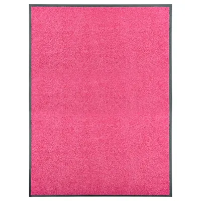 vidaXL Covoraș de ușă lavabil roz 90x120 cm
