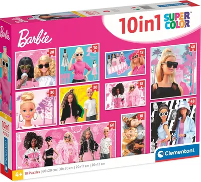 Puzzle pentru copii Clementoni 10 în 1 - Barbie