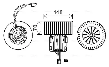 Ventilator habitaclu potrivit BMW 5 (F10), 5 (F11), 5 GRAN TURISMO (F07), 6 (F12), 6 (F13), 6 GRAN COUPE (F06), 7 (F01, F02, F03, F04); ROLLS-ROYCE DAWN, GHOST I, WRAITH 1.6-6.6 02.08