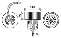 Ventilator habitaclu potrivit BMW 5 (F10), 5 (F11), 5 GRAN TURISMO (F07), 6 (F12), 6 (F13), 6 GRAN COUPE (F06), 7 (F01, F02, F03, F04); ROLLS-ROYCE DAWN, GHOST I, WRAITH 1.6-6.6 02.08-