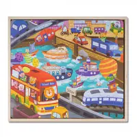 Puzzle 3 in 1 din Lemn Montessori