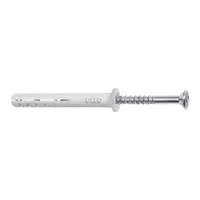 CELO Nail plug NP 6-50 pre-assembled, FB flat rim plug cu countersunk surub (PZ2), zincat