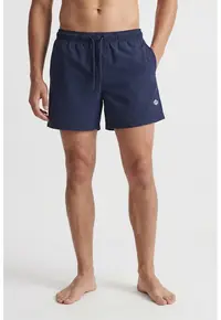 Pantaloni scurti de baie cu snur in talie - Bleumarin