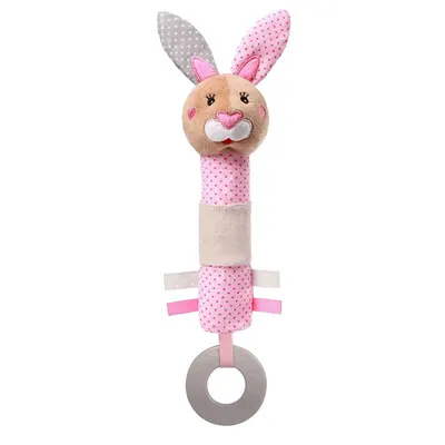 Jucărie care scârțâie cu teether Babyono - Julia the Bunny