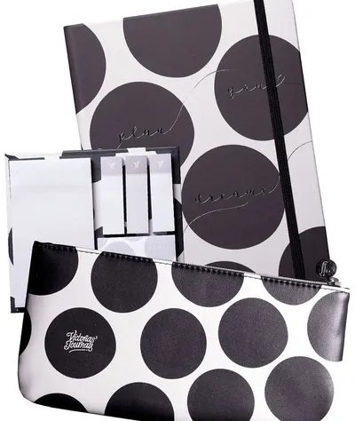 Set Victoria's Journals - un caiet A5 și o trusa, Polka Dots