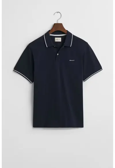 Tricou polo barbati - Albastru Inchis - Logo Brodat - Regular Fit 2316 - Albastru inchis