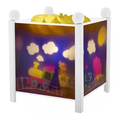 Lampă magică Trousselier - Train, 12V (cadru alb)