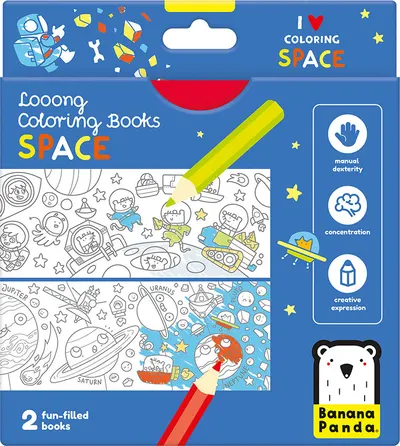 Cărți de colorat Banana Panda Looong Coloring Book - Spaţiu