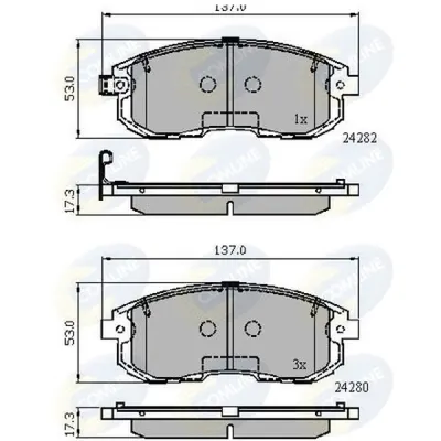 Set placute frana, frana disc COMLINE CBP32025