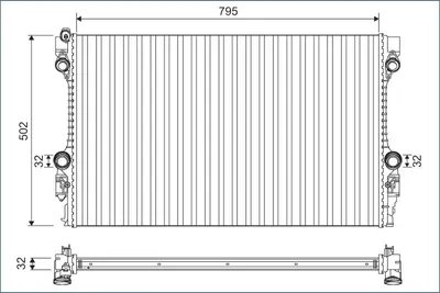 Radiator racire motor potrivit PORSCHE PANAMERA 3.0-4.8 07.09-10.16