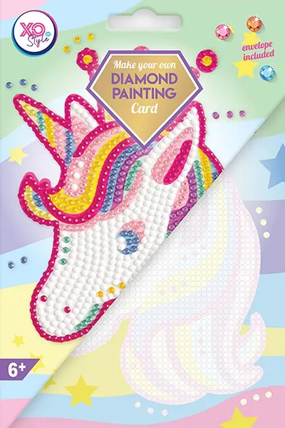 Set creativ Grafix - Felicitare cu margele, unicorn
