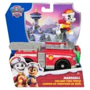 Patrula Catelusilor Vehicul si Figurina Marshall cu Accesorii de Craciun