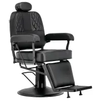 Scaun Barber Profesional Nestor Argintiu/Negru – Confort Premium pentru Frizerii/Saloane Moderne