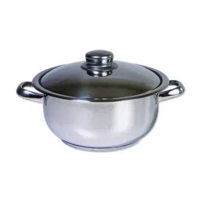 Oala Inox cu Capac, Capacitate 8 l, Diametru 26 cm, Argintiu
