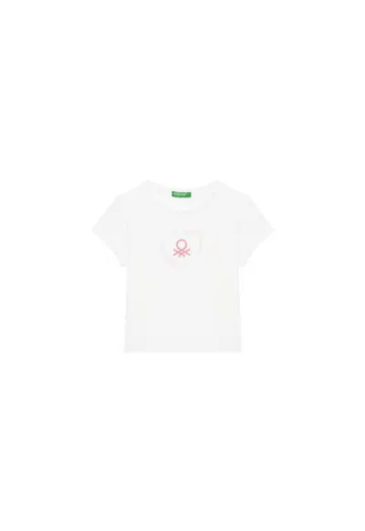 Tricou pentru fete 3I1XG10HU - Bumbac - Alb - Alb