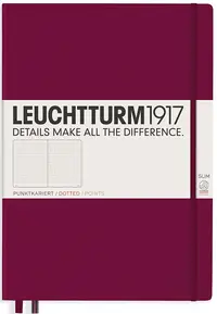 Caiet Leuchtturm1917 Master Slim A4+ - mov, pagini cu puncte