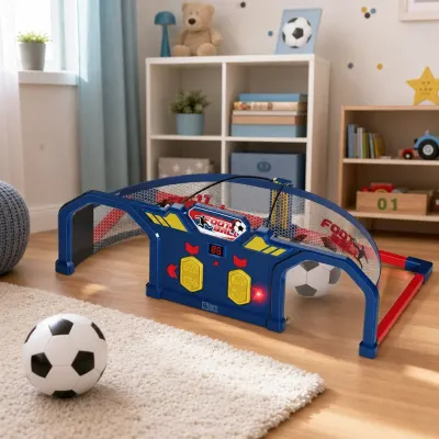 Joc Interactiv Poarta De Fotbal Pentru Copii 80x42cm 2 Moduri Scor Electronic Lumini Sunete