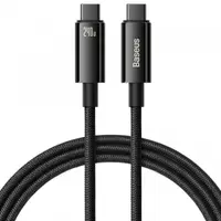 Cablu Date si Incarcare USB-C - USB-C Baseus Tungsten Gold, 240W, 2m, Negru CAWJ040101