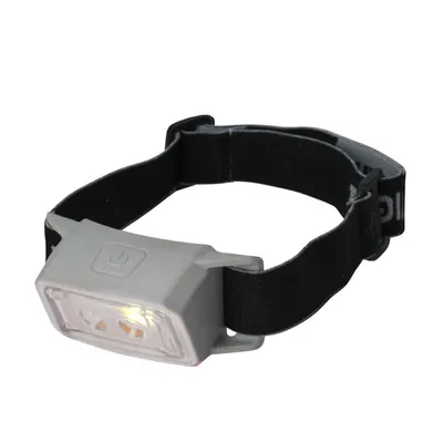 Lanternă de cap reîncărcabilă, cu led, 3 funcții, culoare gri