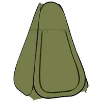 vidaXL Cort de duș pop-up, verde