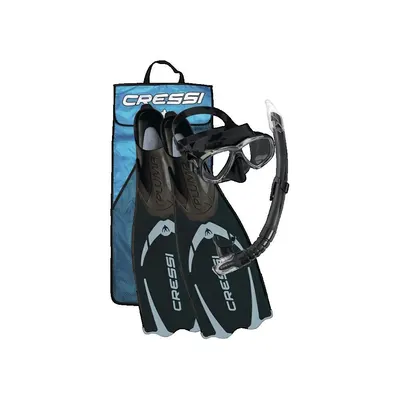 Set de scufundare Cressi complet cu mască, tub și labe negre