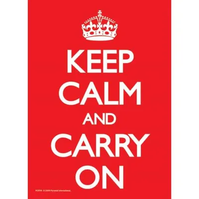 Keep Calm and Carry On (Red) Postcard, Pyramid