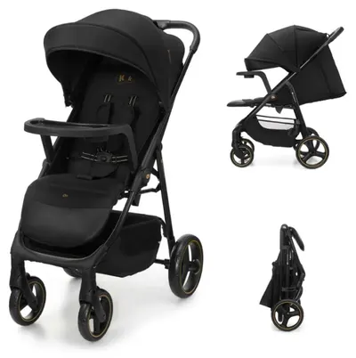 Cărucior de vară pentru bebeluși Kinderkraft - Trig 3, Onyx Black